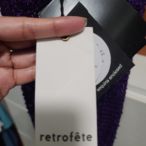 Retrofete Purple Sequin Mini Dress - NWT - Picture 7 of 7